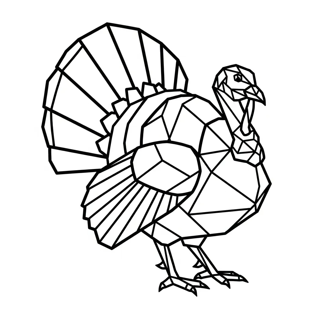 Pavo De Acción De Gracias para colorear para niño 1