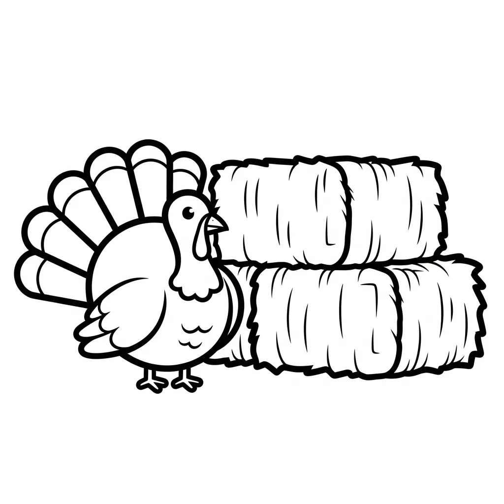 Pavo De Acción De Gracias para colorear para niño gratis