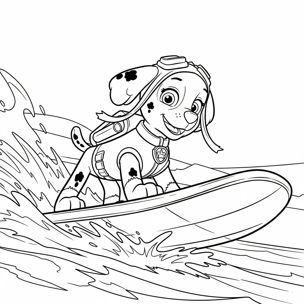 Paw Patrol para colorear y recortar para imprimir gratis