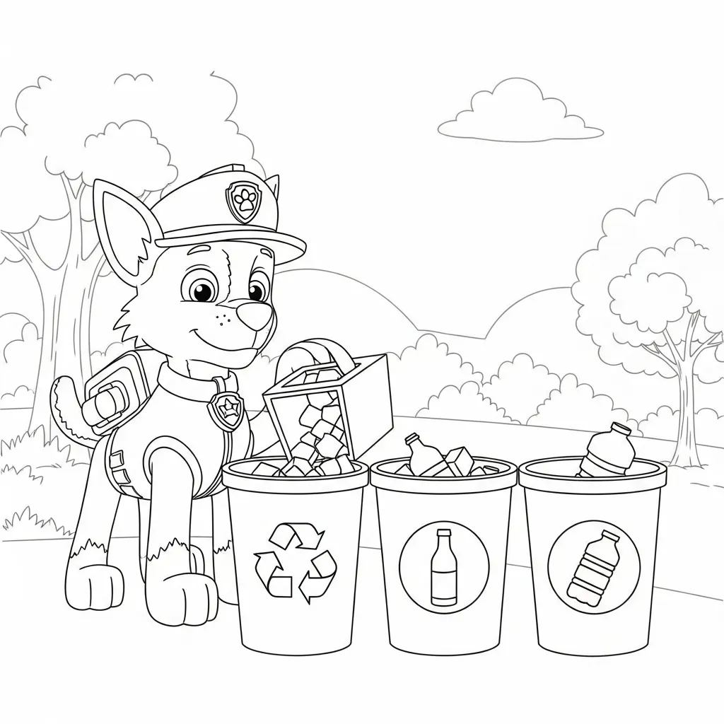 Paw Patrol para colorear para imprimir gratis