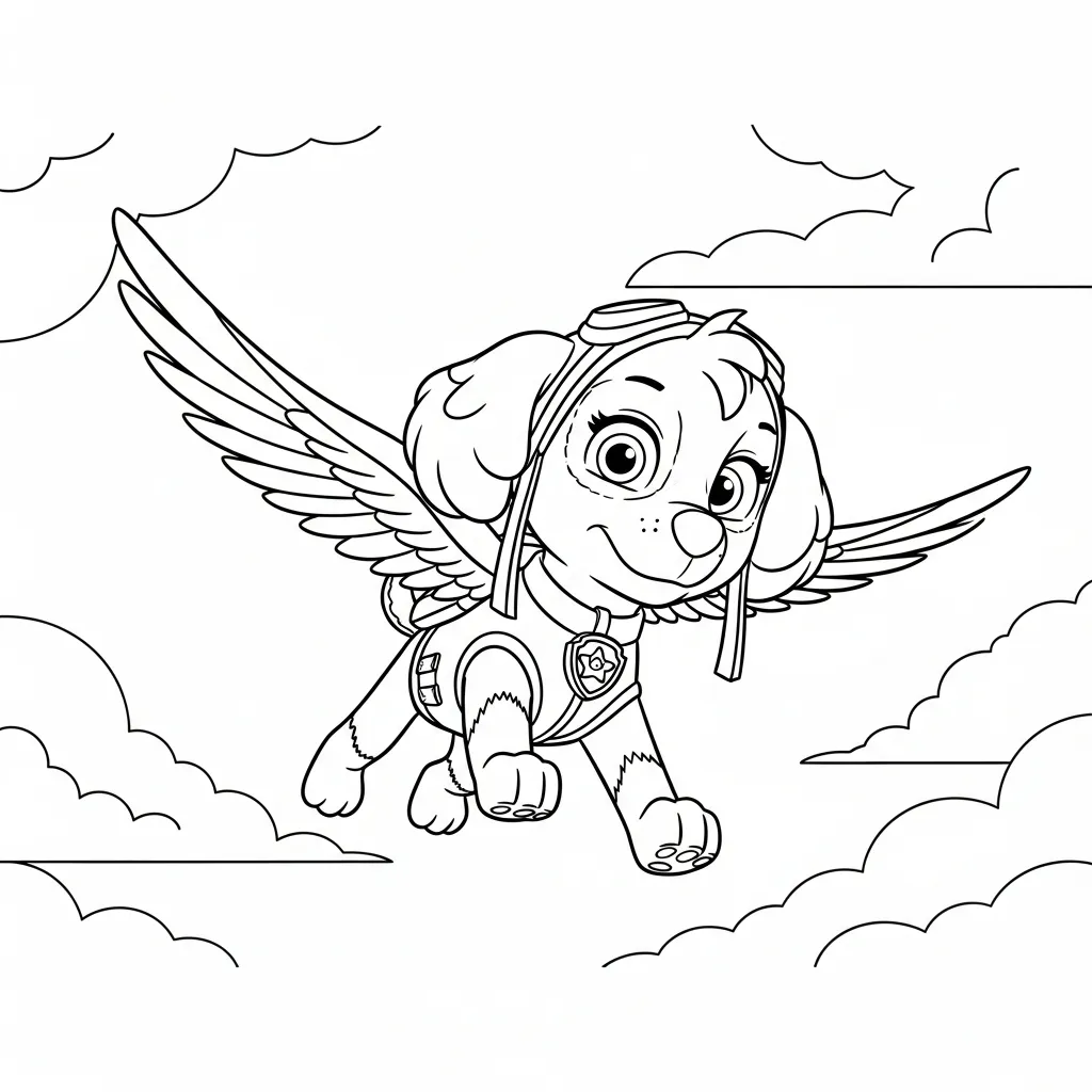 Paw Patrol para colorear y dibujo para imprimir