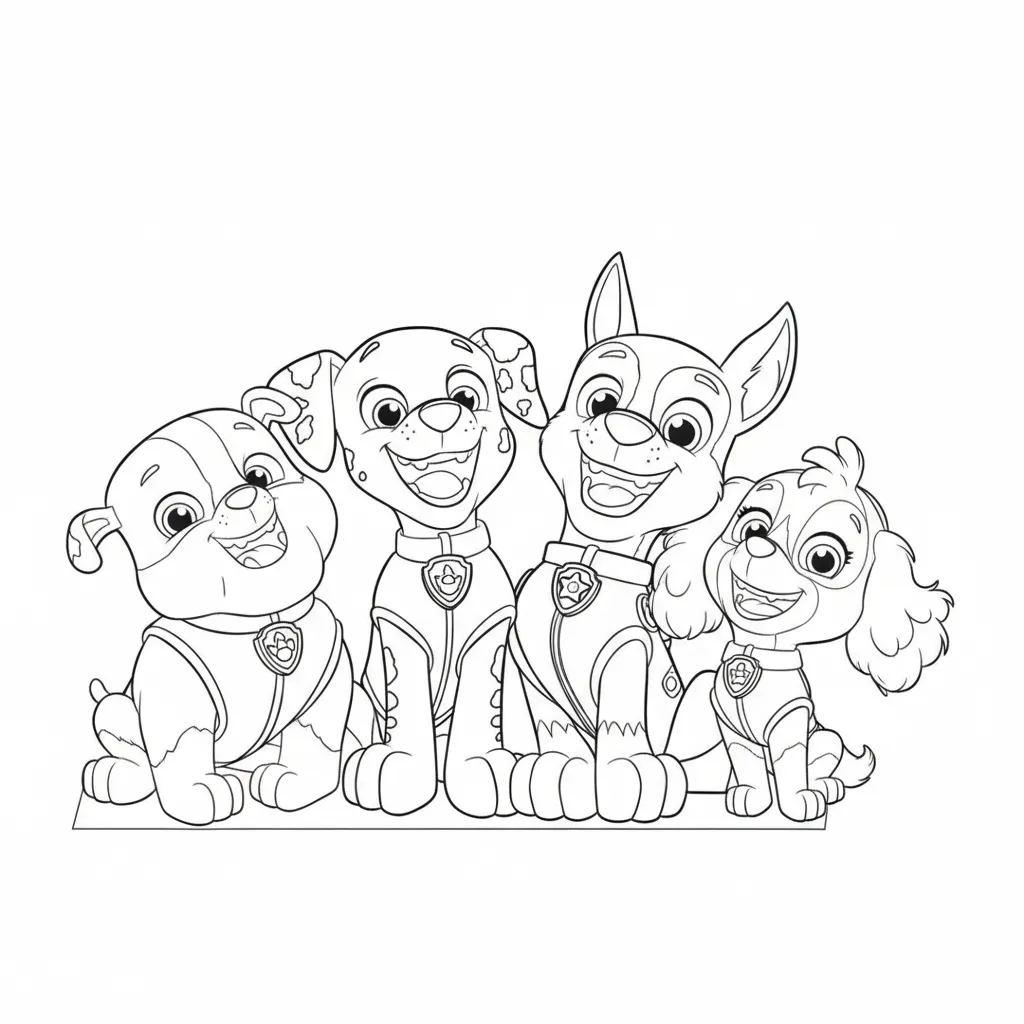 Paw Patrol para colorear en línea gratis