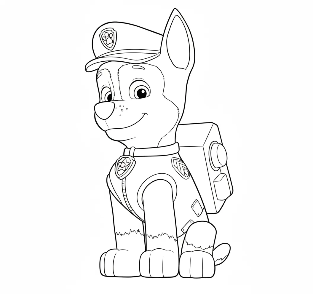 imagen para colorear Paw Patrol niño 1