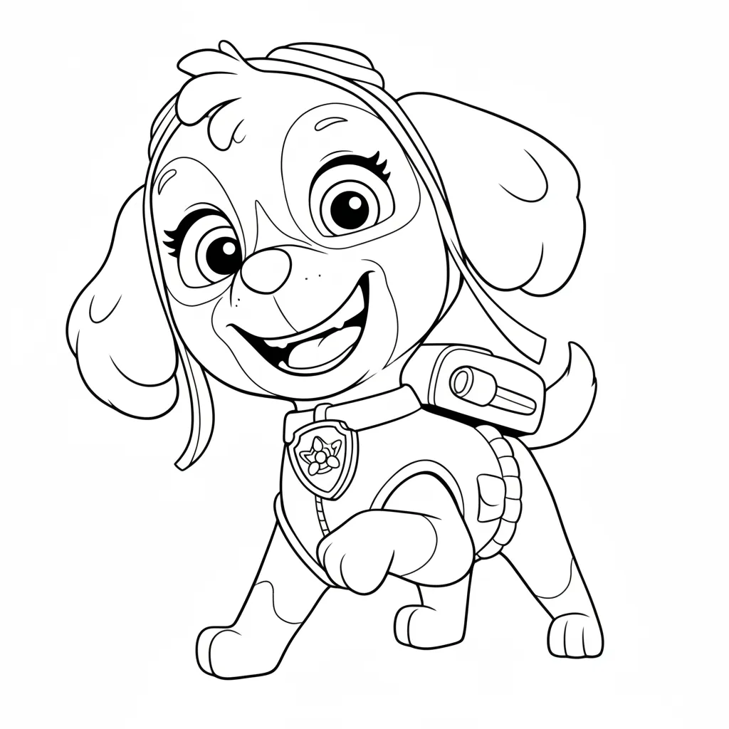 Paw Patrol para colorear para imprimir kawaii