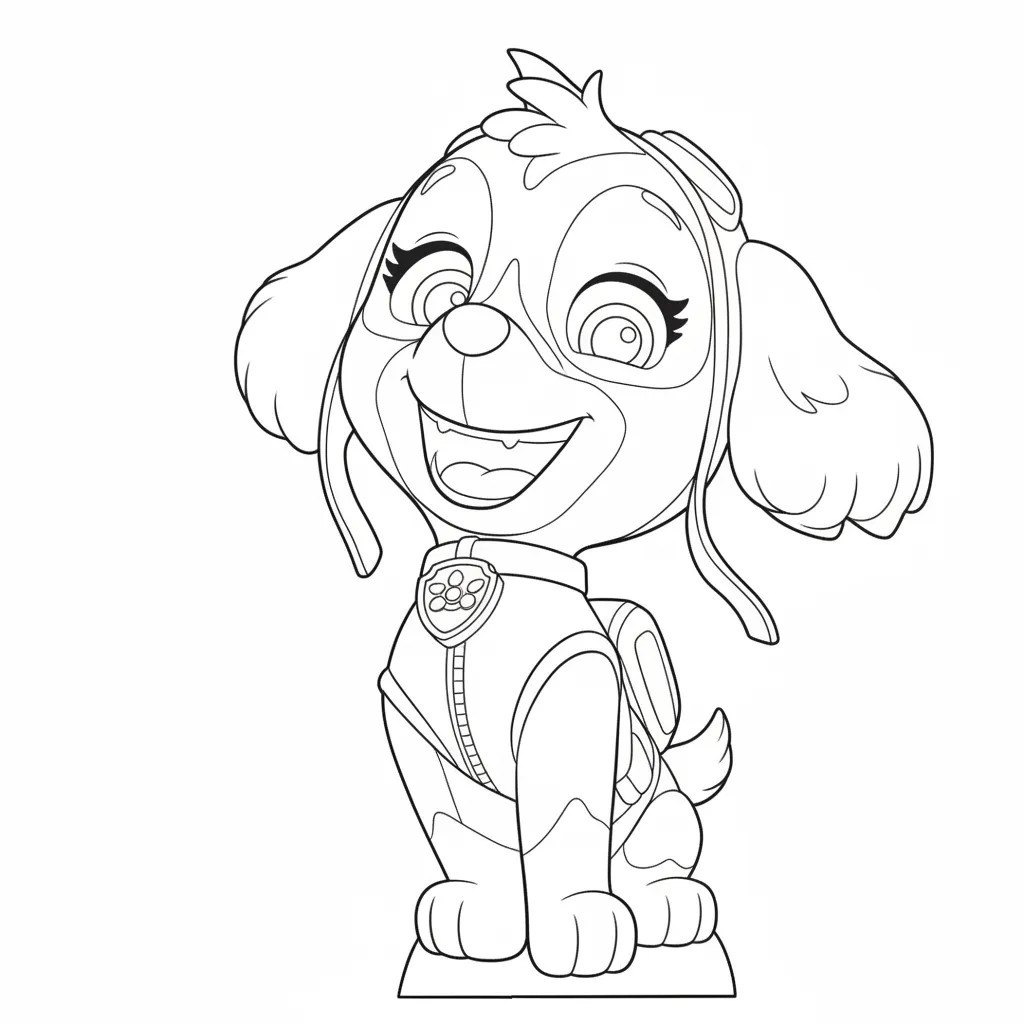 Paw Patrol para colorear para niño de 7 años