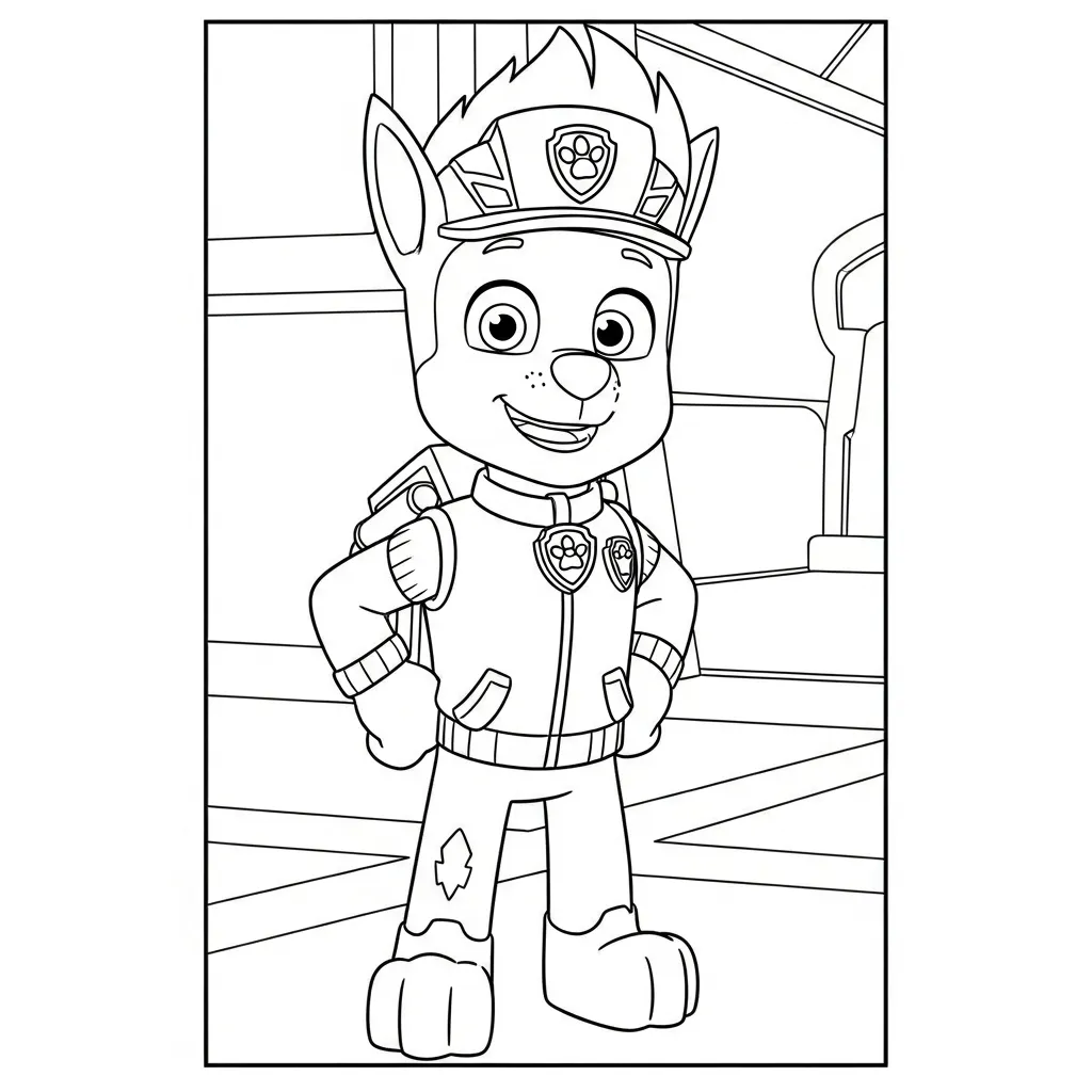 imprimir Paw Patrol para colorear gratis