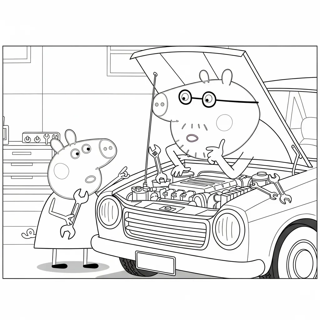 Peppa Pig para colorear para primaria