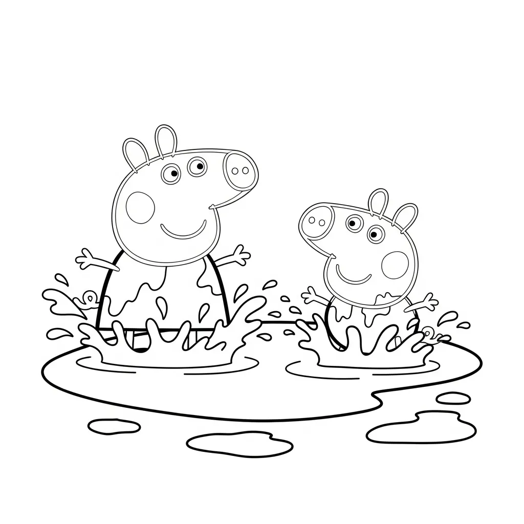 imagen para colorear Peppa Pig niño