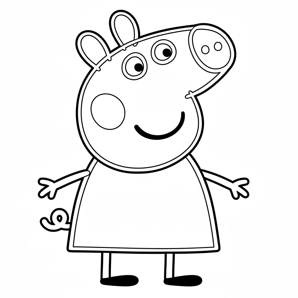 imagen de Peppa Pig para colorear para niño