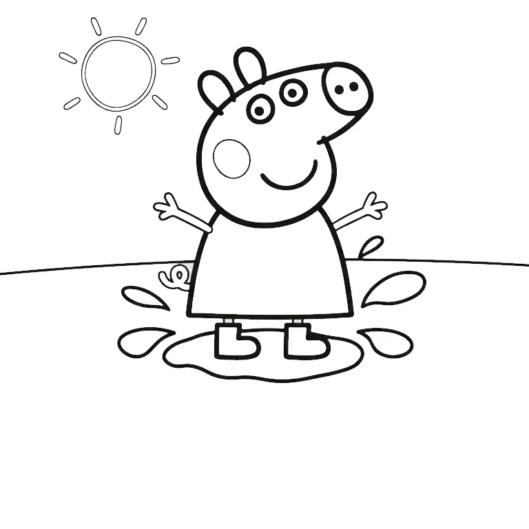 Peppa Pig para colorear para bebé para imprimir