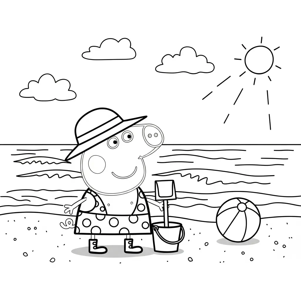 Peppa Pig para colorear para imprimir gratis