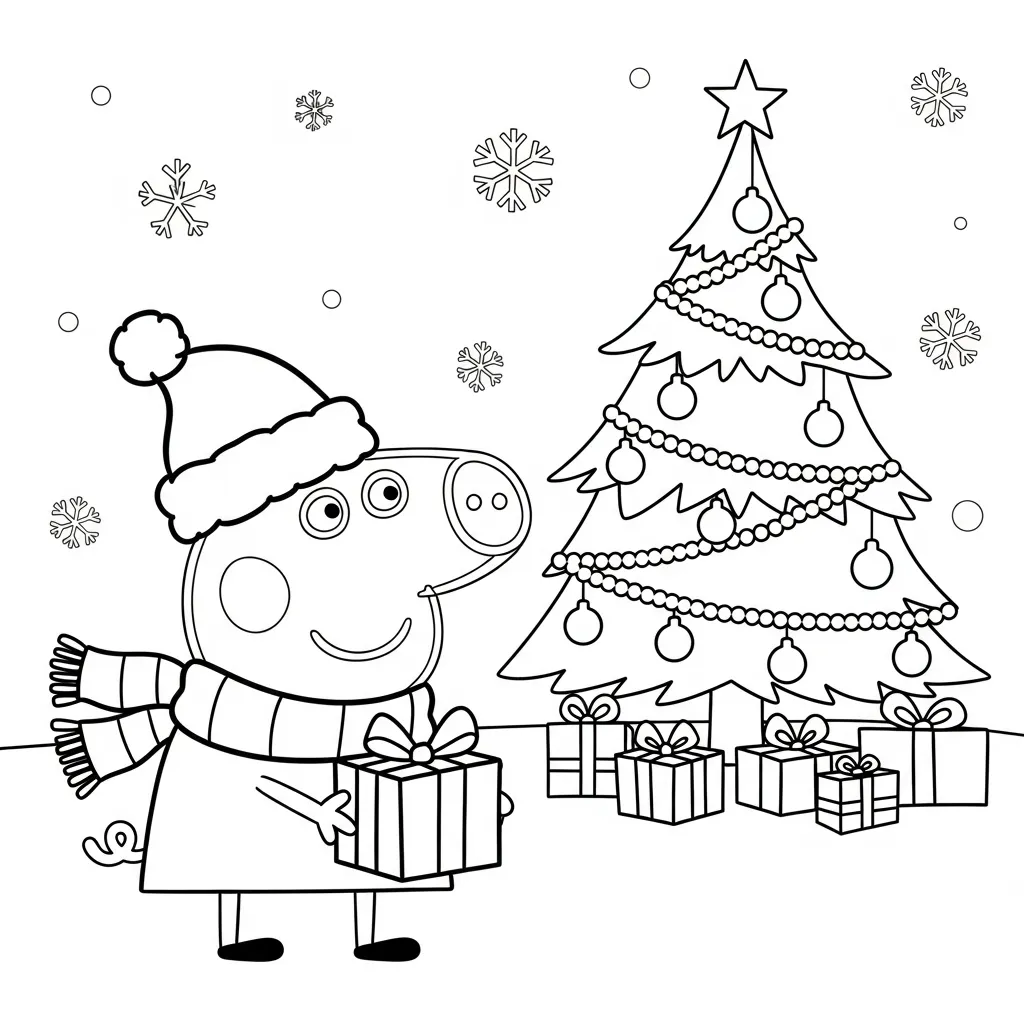 Peppa Pig para colorear para bebé para imprimir 1