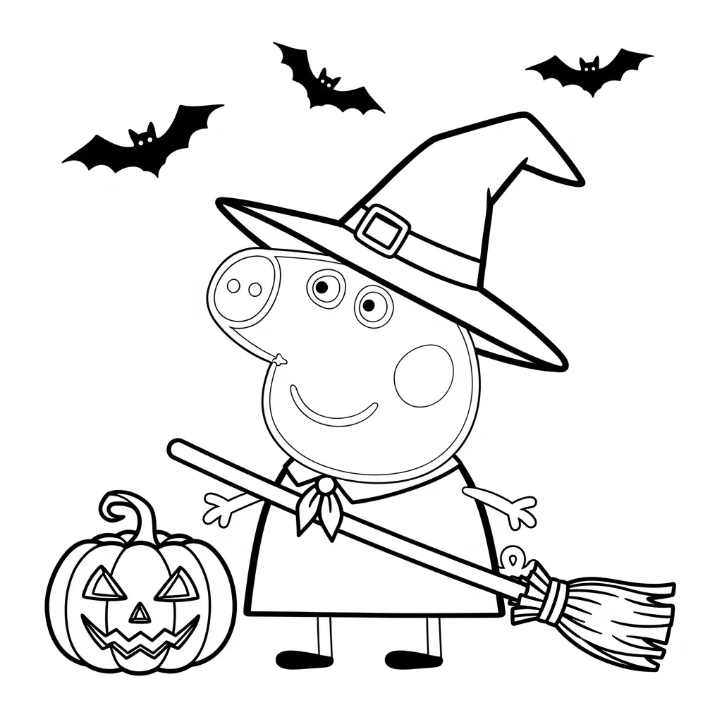 imagen para colorear Peppa Pig niño 1