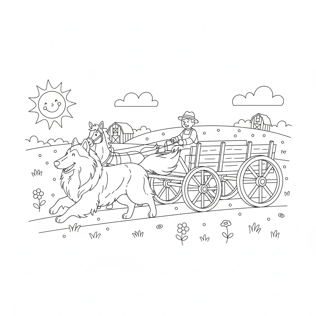 Perro 19 para colorear para niños