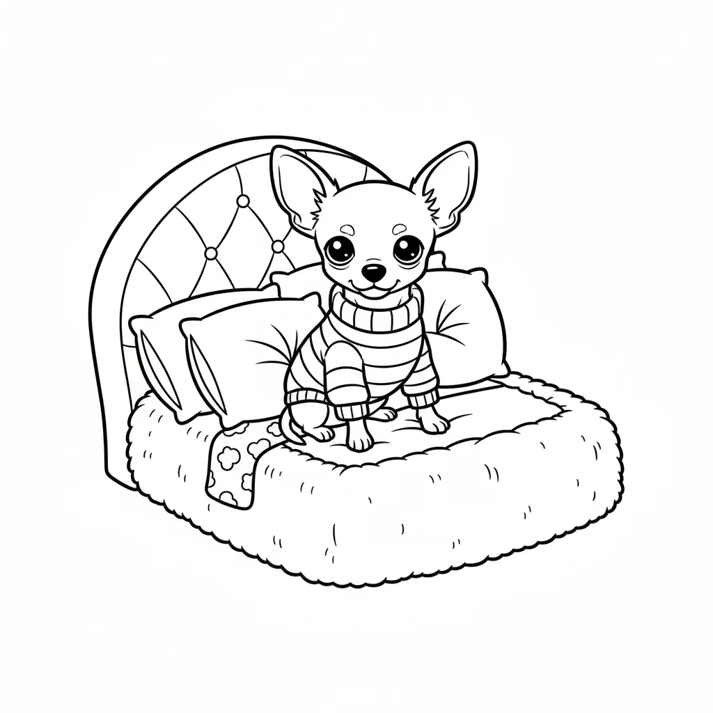 Perro 2 para colorear para imprimir para niño de 8 años