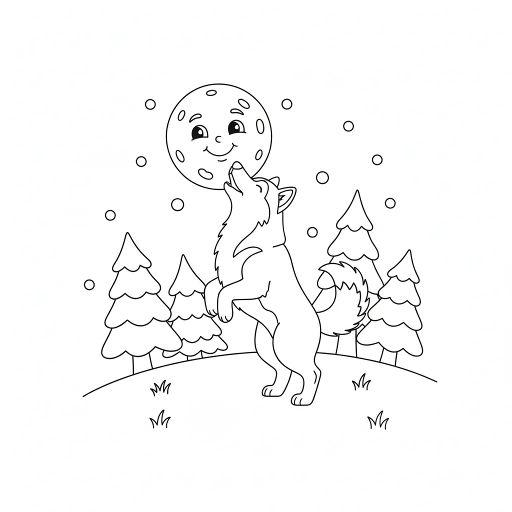 Perro 3 para colorear para imprimir para niño de 8 años