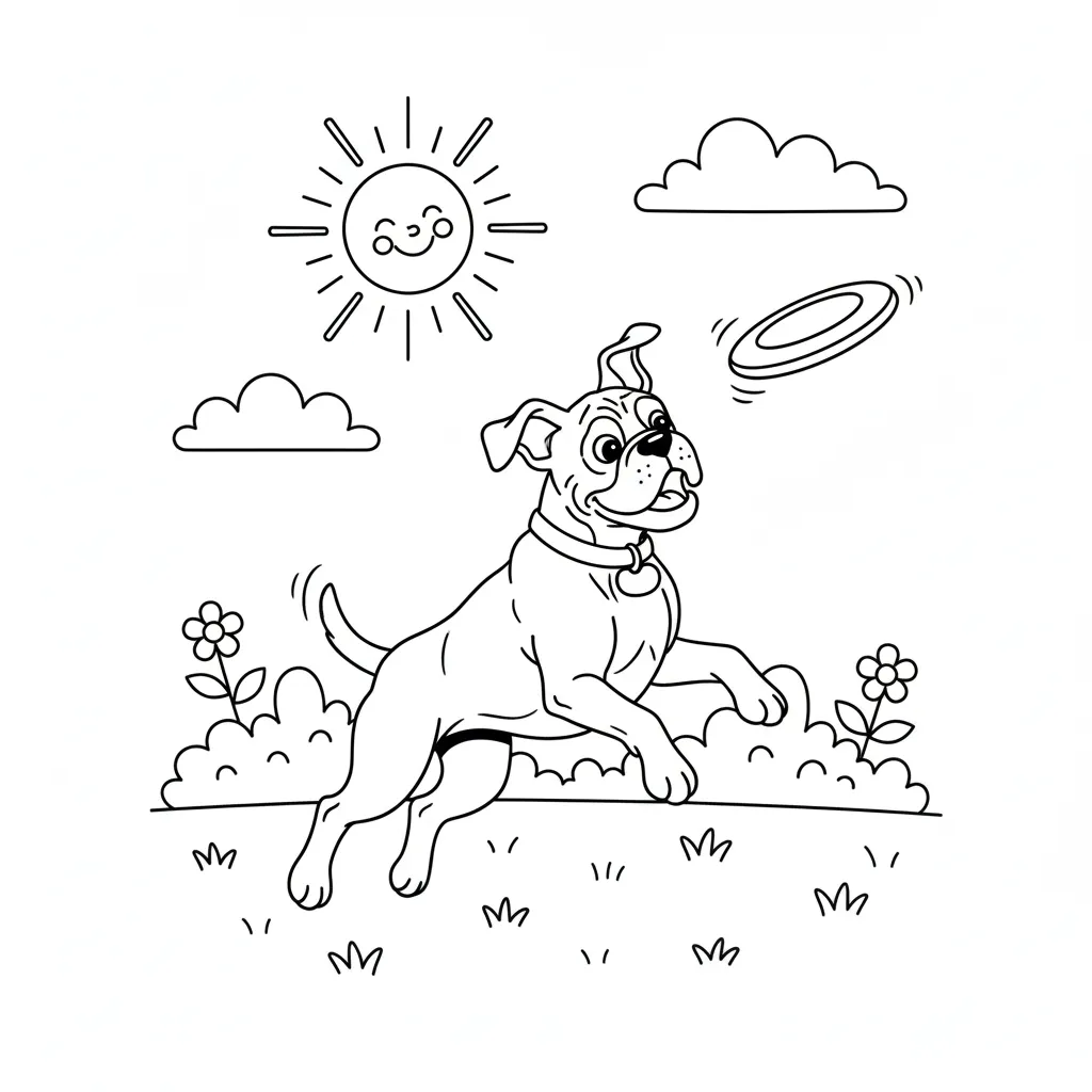 Perro 4 para colorear gratis en línea