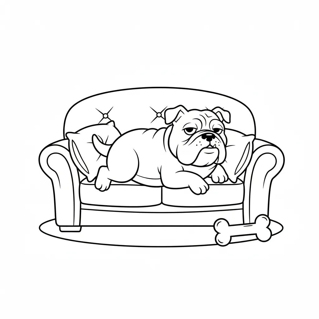 imagen para colorear Perro 5 niño