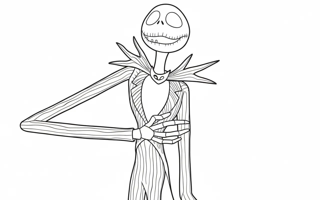 Pesadilla Antes de Navidad para colorear para imprimir a4