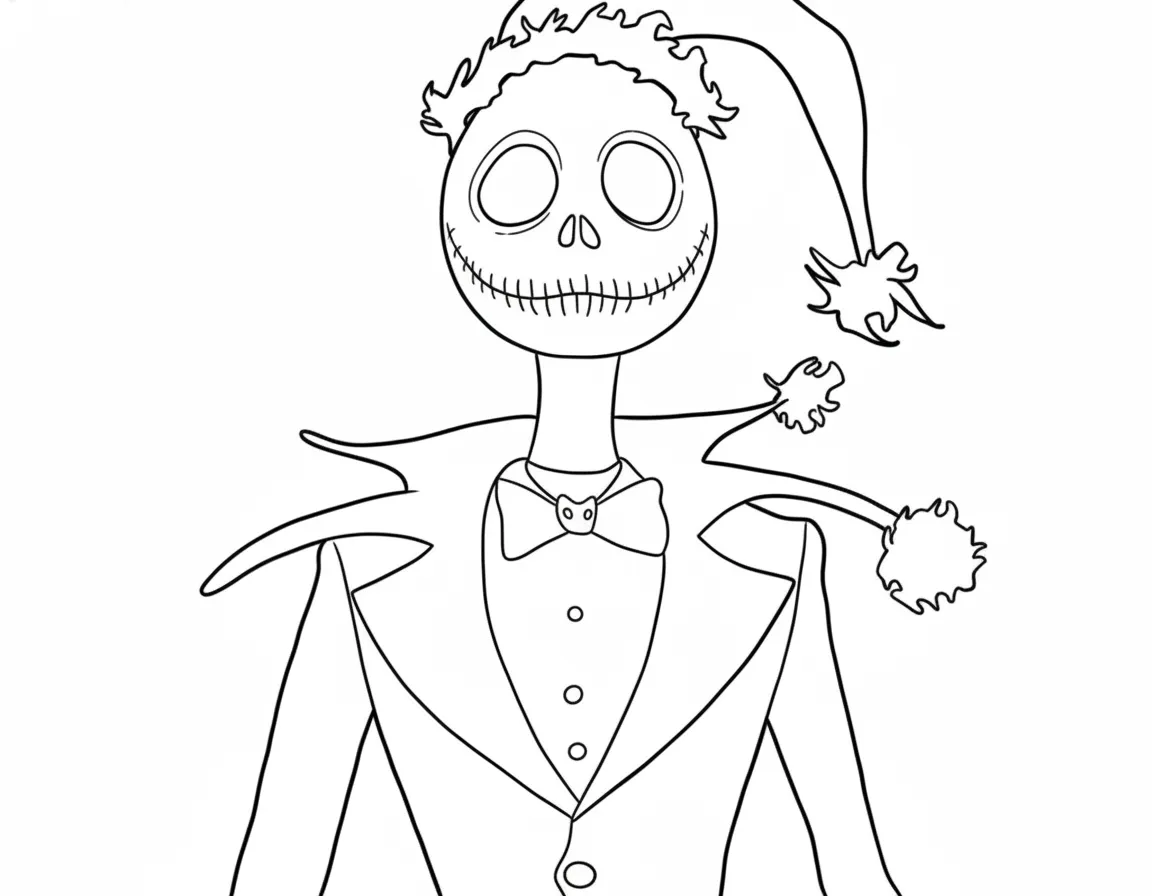 Pesadilla Antes de Navidad para colorear para niño de 8 años