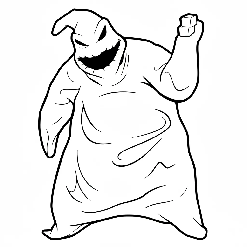 Pesadilla Antes de Navidad para colorear gratis para niños