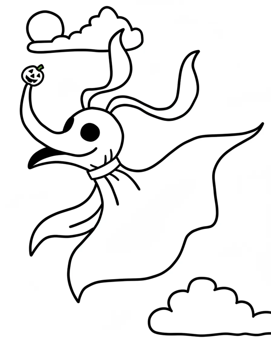 Pesadilla Antes de Navidad para colorear para niños para imprimir