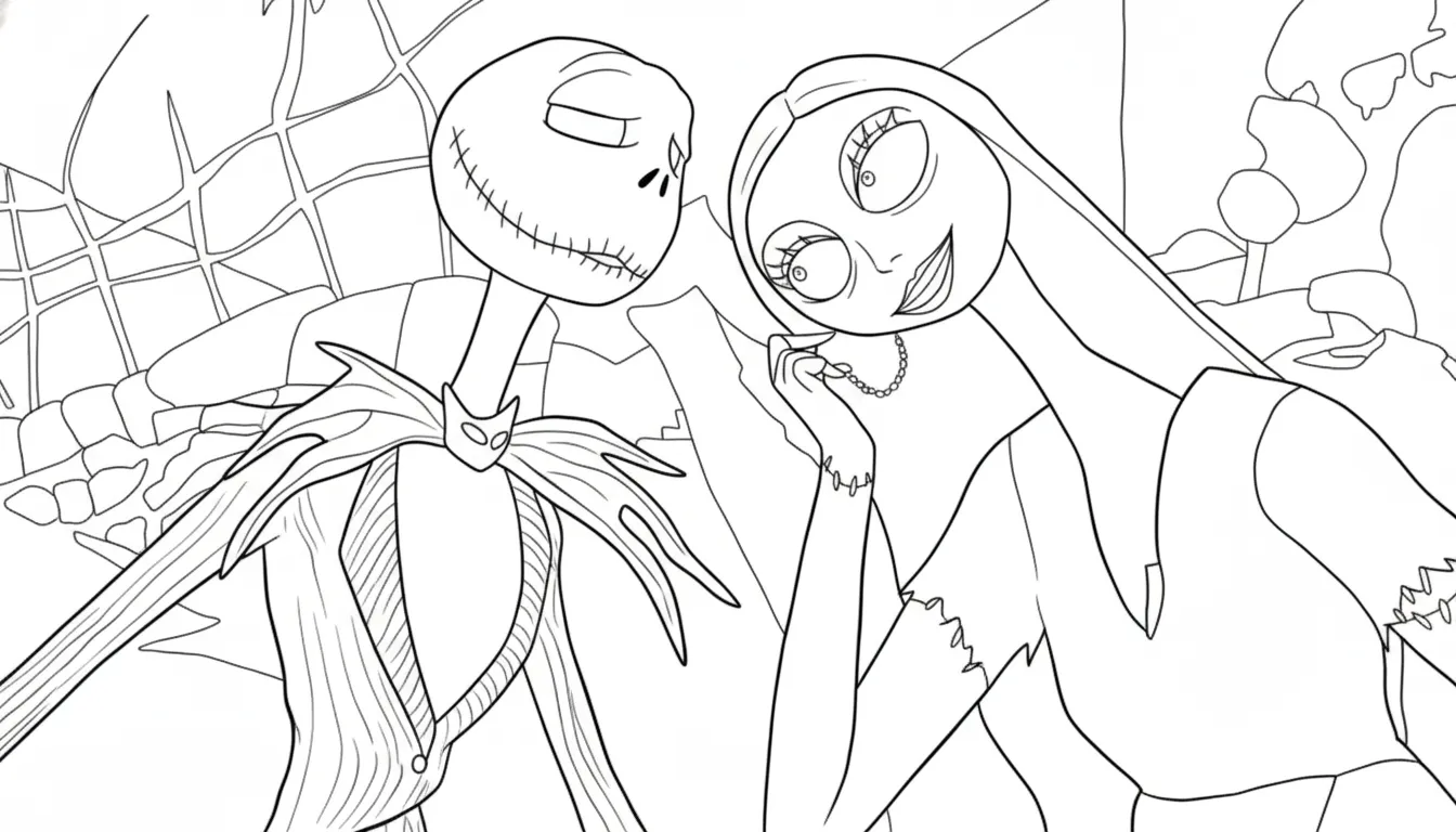 Pesadilla Antes de Navidad para dibujar e imprimir