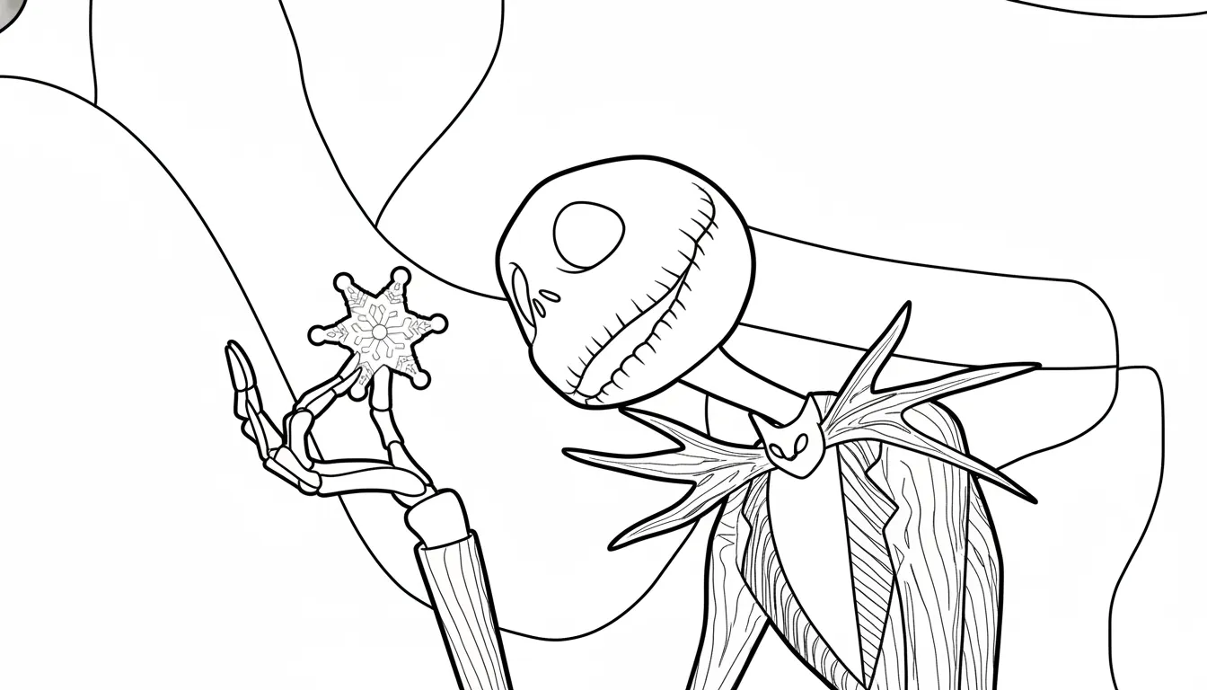 Pesadilla Antes de Navidad para colorear para bebé para imprimir