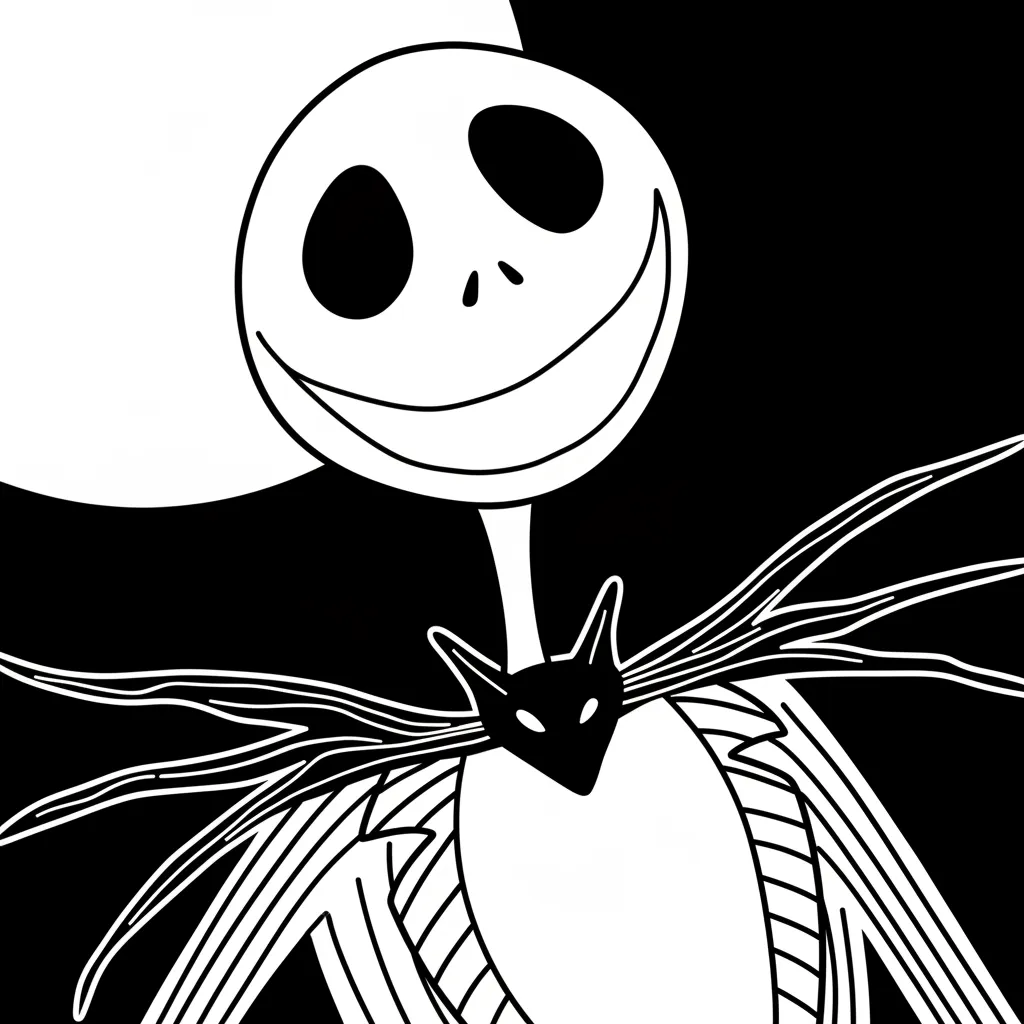 Pesadilla Antes de Navidad para colorear para imprimir para niño de 12 años