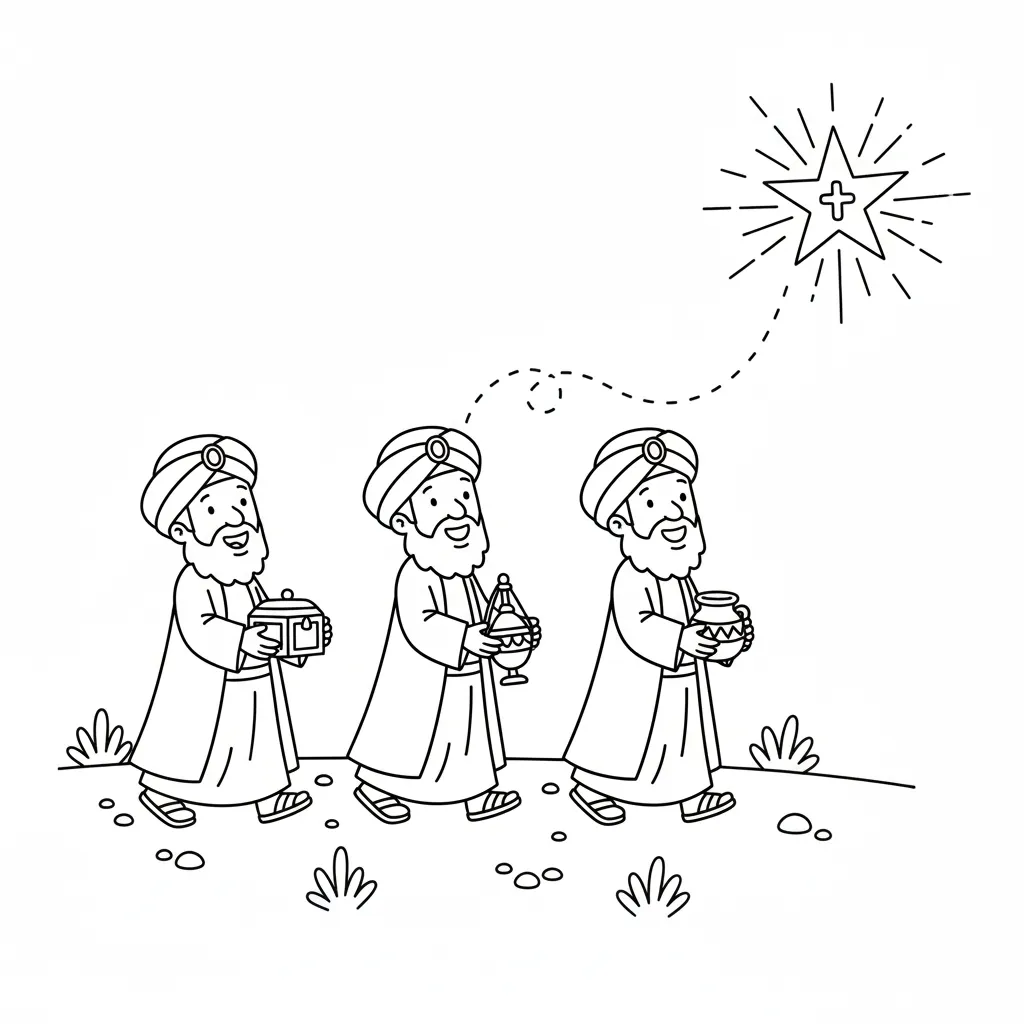 Pesebre 7 para colorear para niño de para imprimir