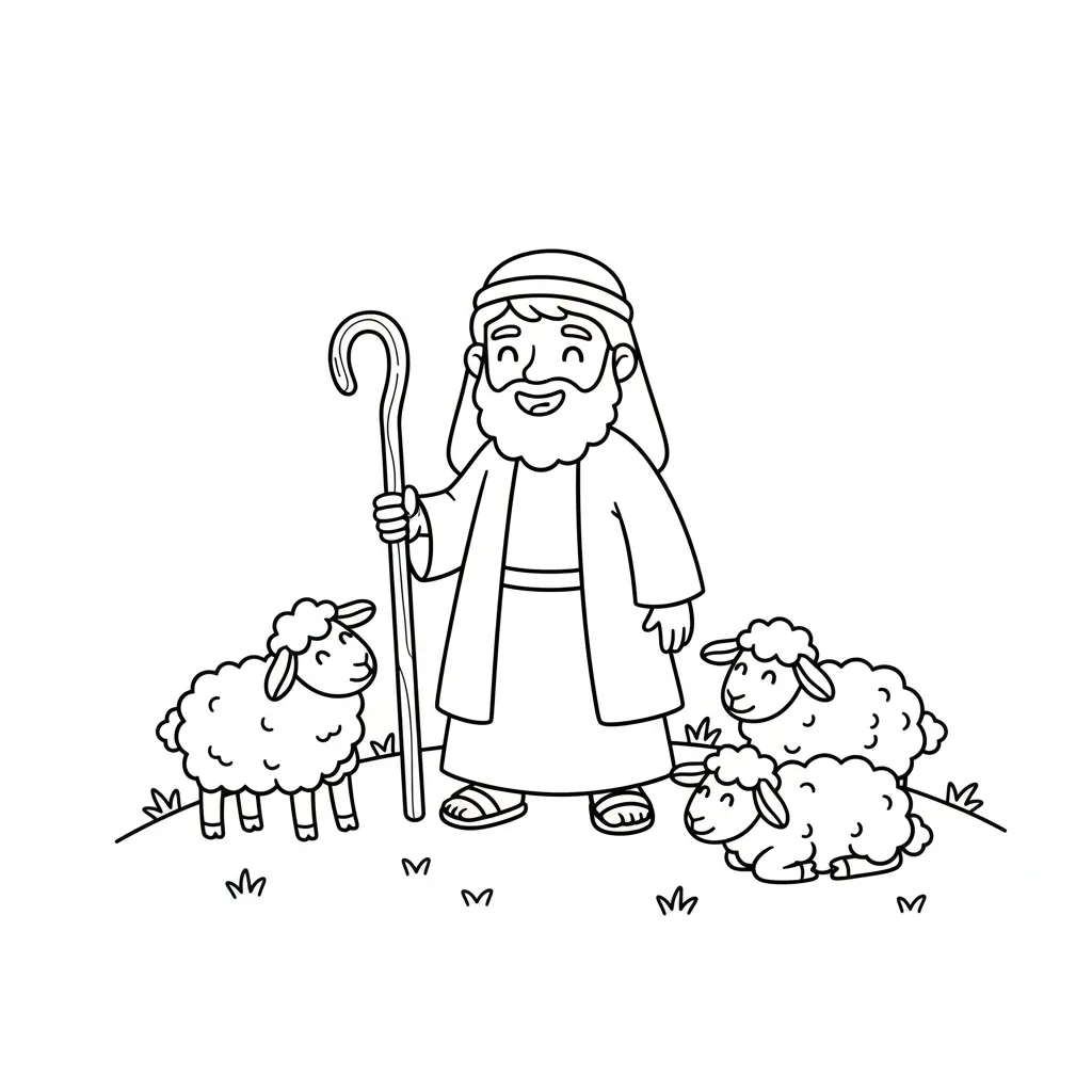 Pesebre 9 para colorear para imprimir para niño de 8 años