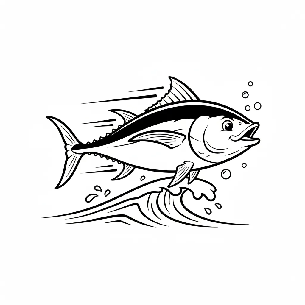 Pez 13 para colorear para imprimir para niño de 3 años