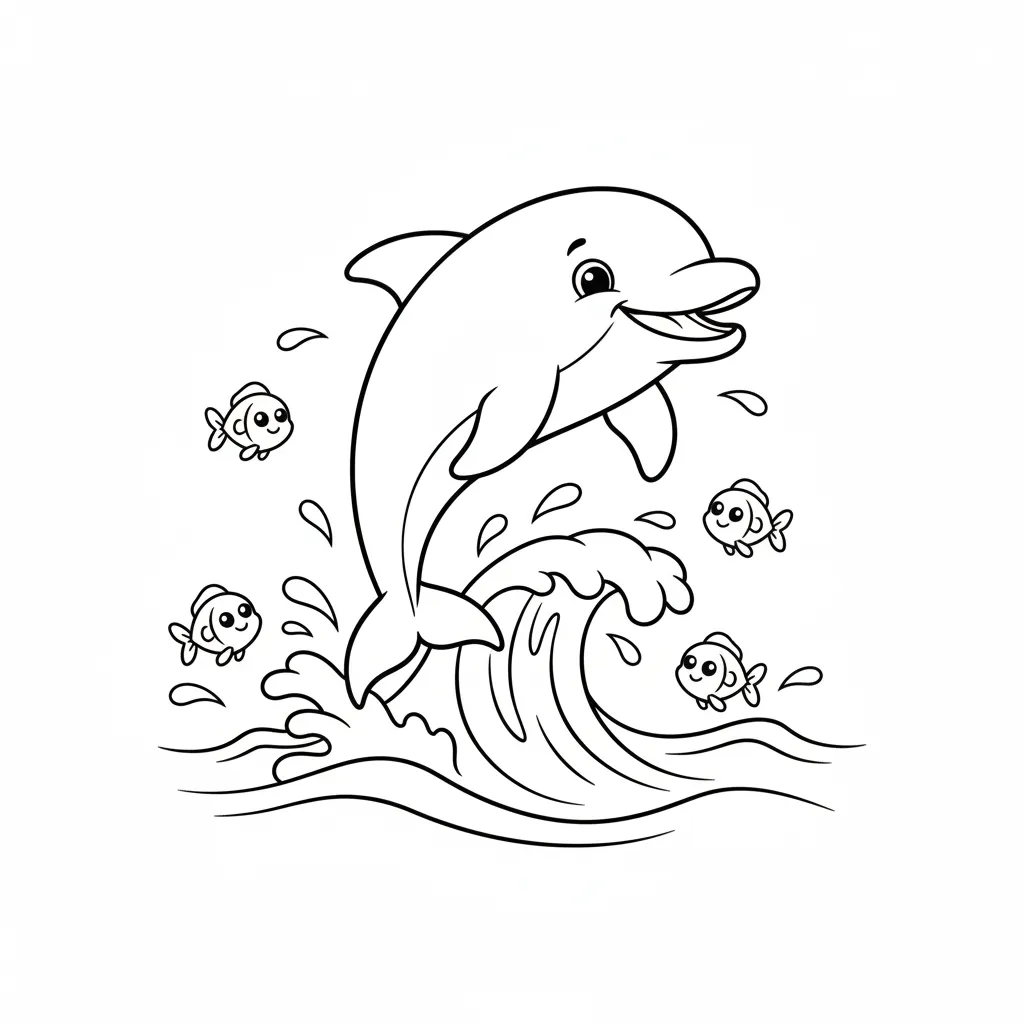 Pez 16 para colorear para imprimir para niño de 4 años