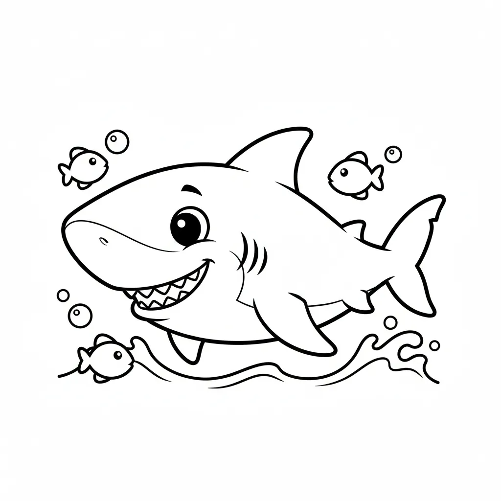 Pez 17 para colorear para niños para descargar