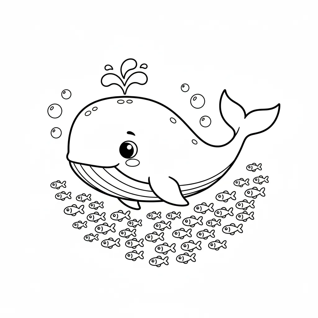 Pez 3 para colorear para imprimir para niño de 4 años