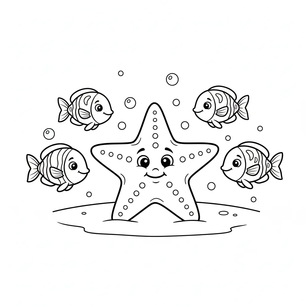 Pez 5 para colorear para niño