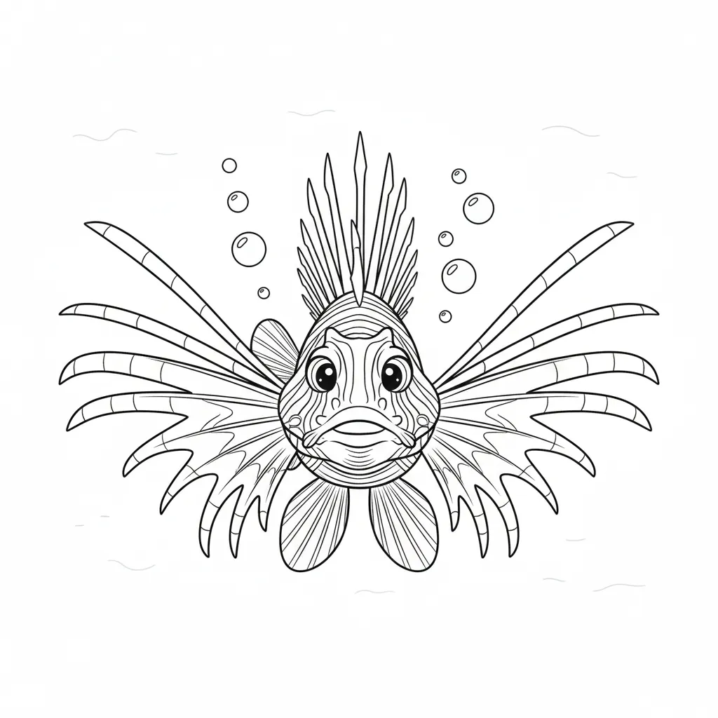 Pez 6 para colorear para bebé para imprimir