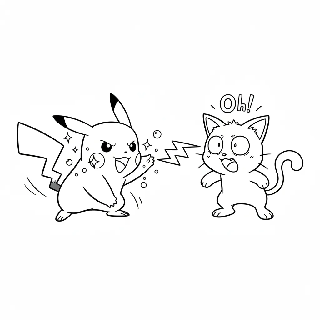 Pikachu 13 para colorear de para niños