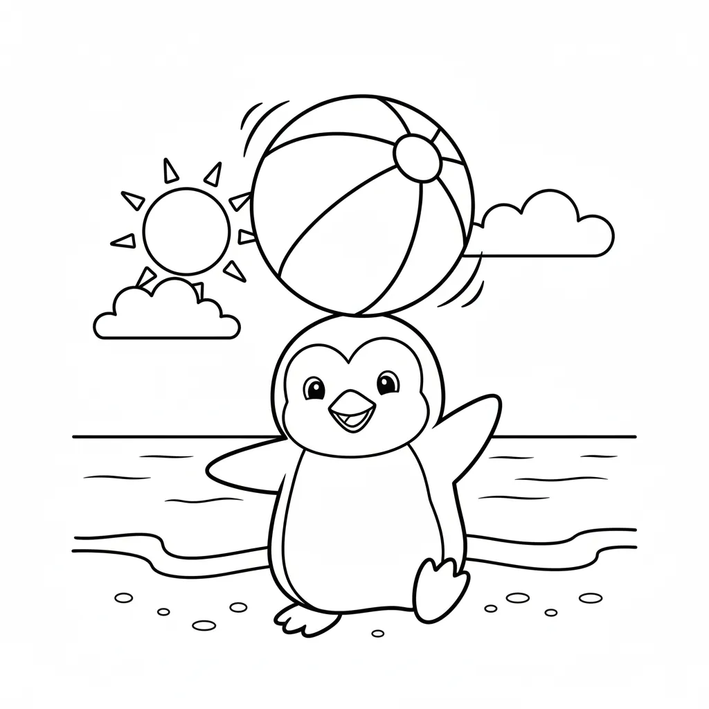 Pingüinos 12 para colorear para imprimir para niño de 9 años