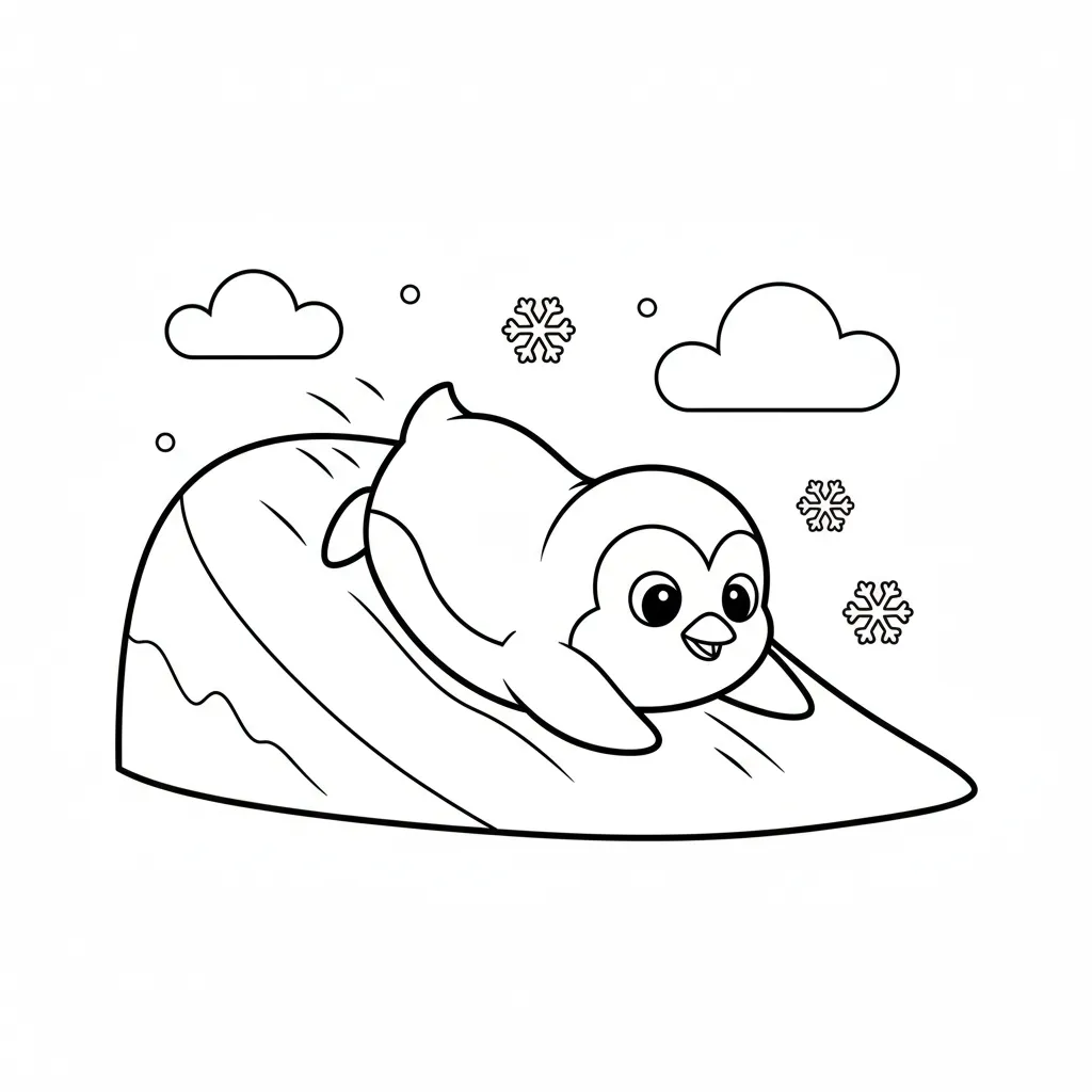 Pingüinos 14 para colorear para imprimir gratis