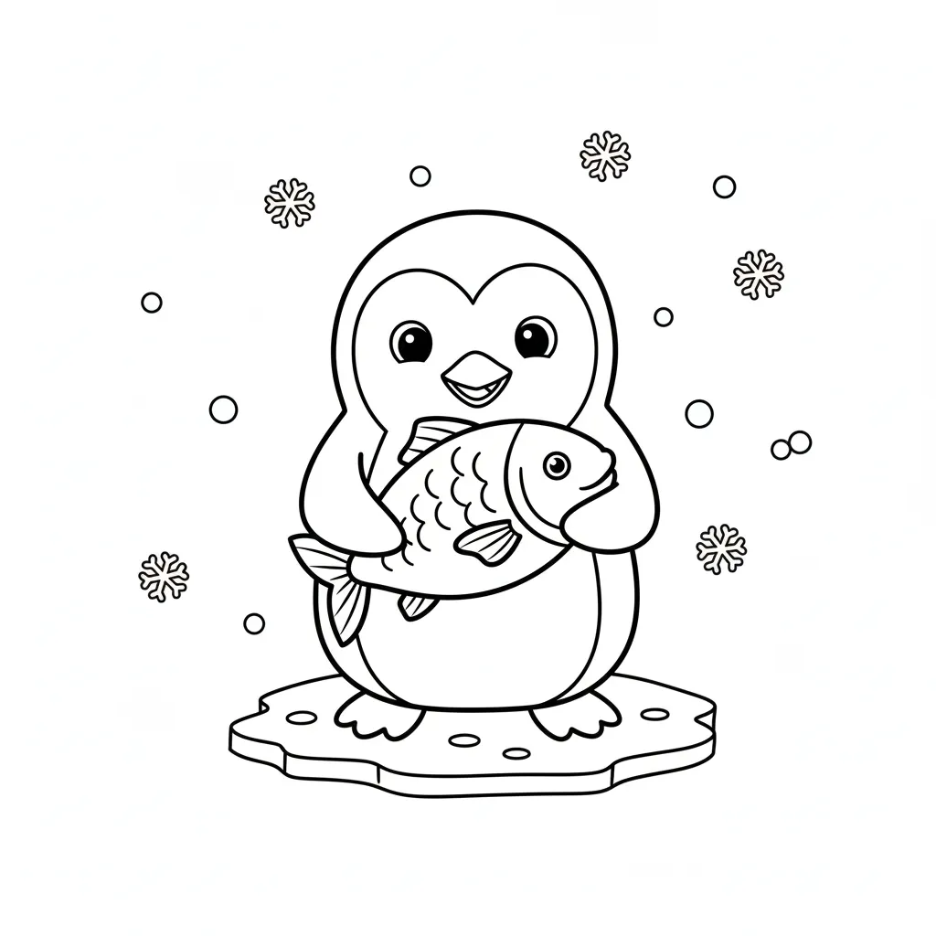 Pingüinos 9 para colorear para imprimir gratis