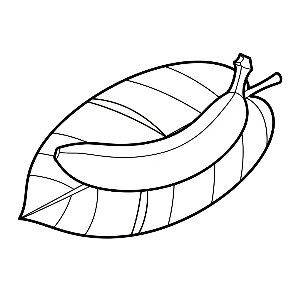 Platano para colorear para imprimir