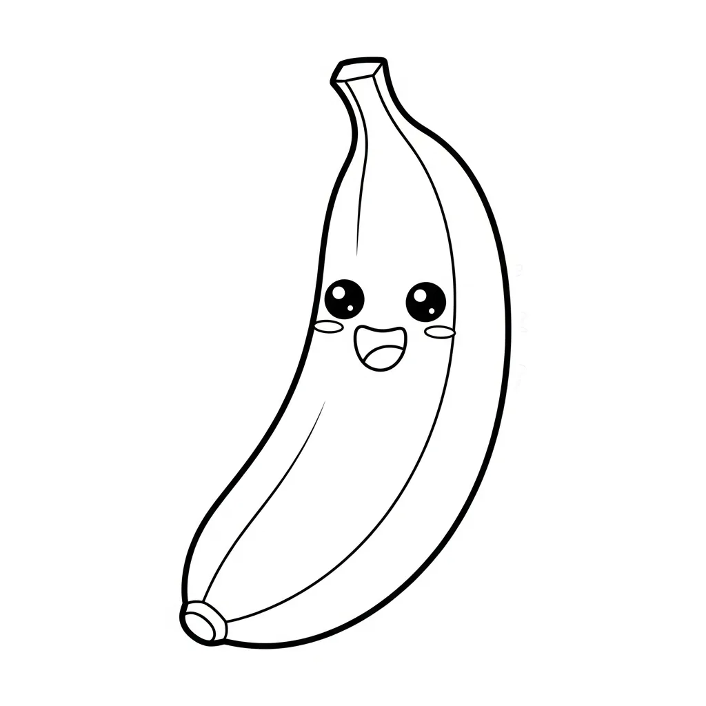 Platano para colorear para imprimir para niño de 2 años