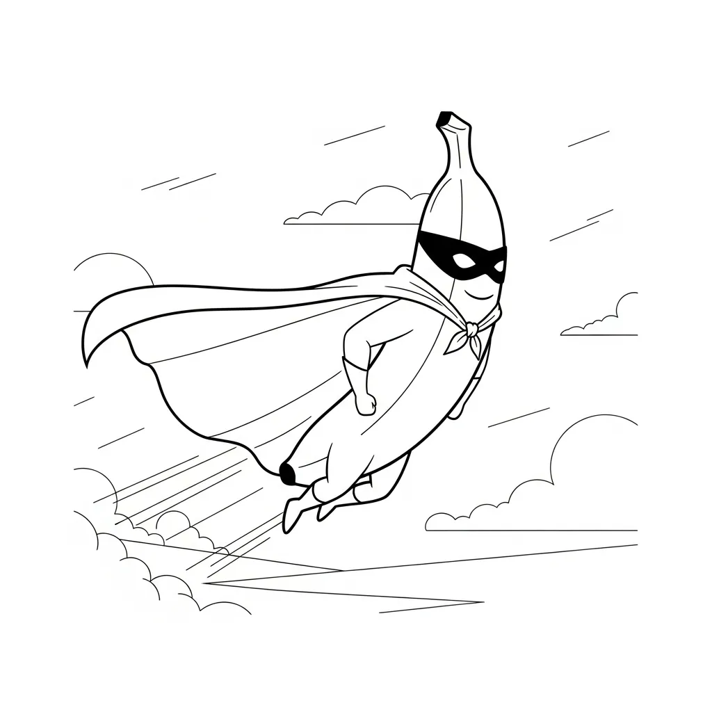 para imprimir Platano para colorear gratis