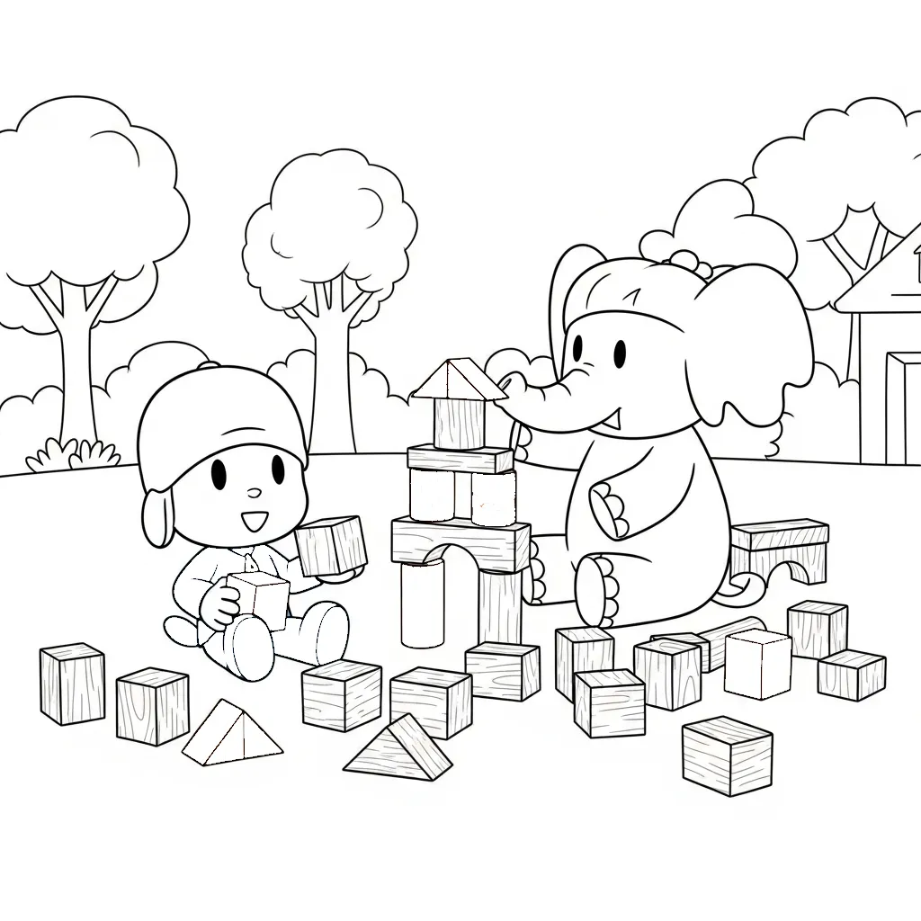 Pocoyó para dibujar en línea 1