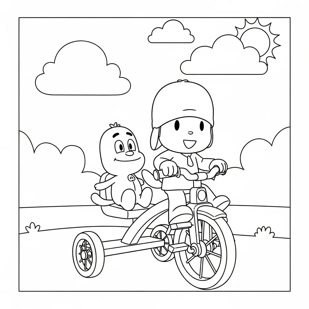 Pocoyó para colorear para imprimir para niño de 10 años