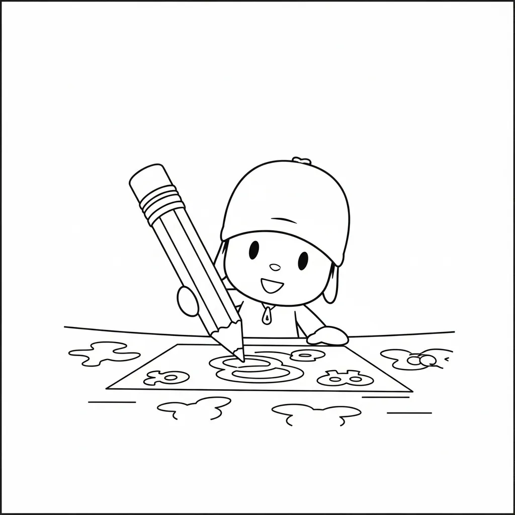 Pocoyó para colorear para imprimir