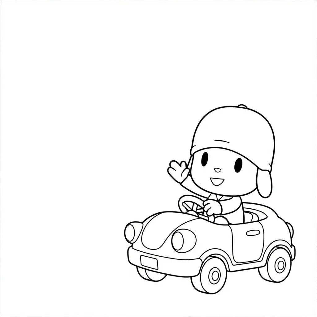 Pocoyó para colorear para niños