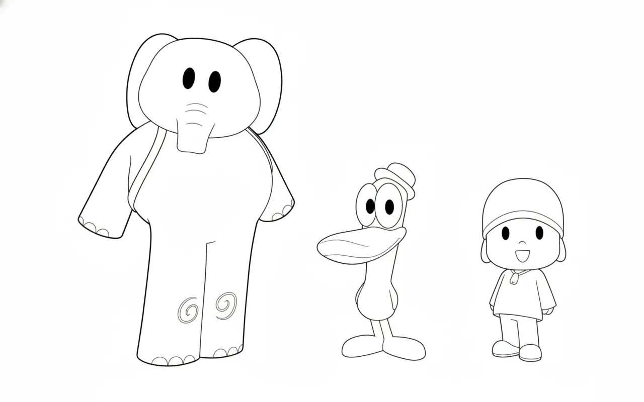 Pocoyó para colorear en línea gratis