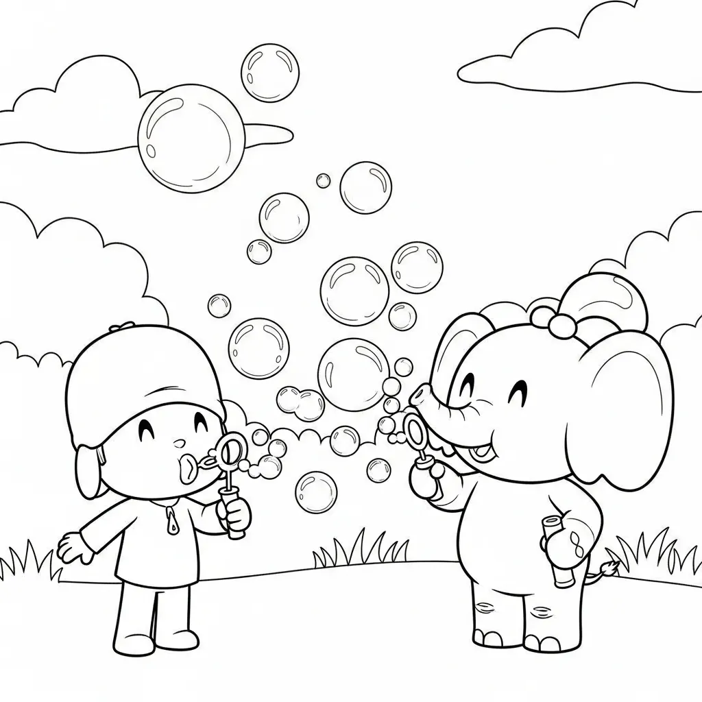 para imprimir Pocoyó para colorear gratis 1